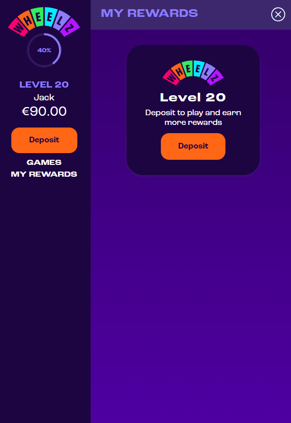 Rewards at Wheelz casino 2023